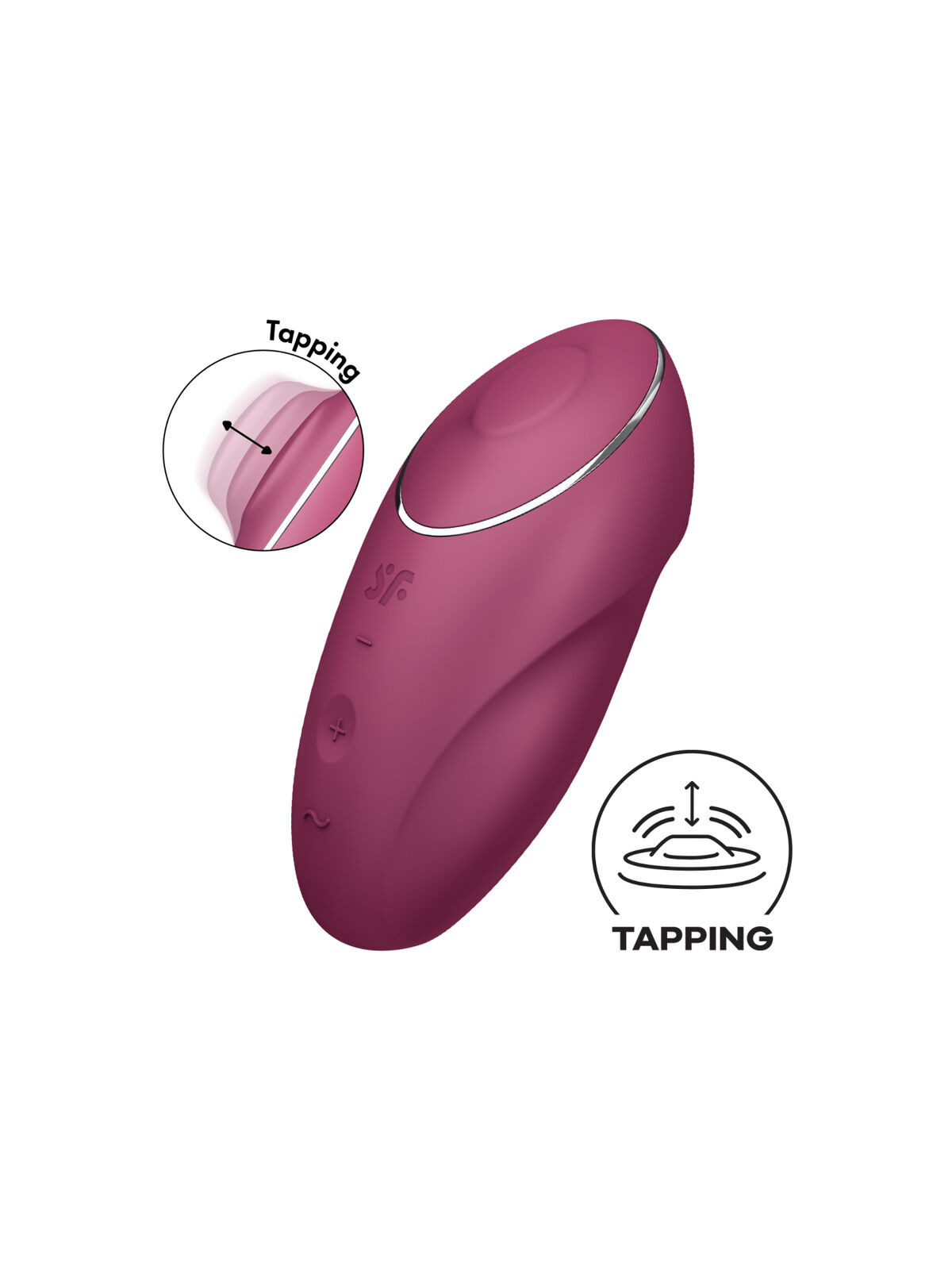 SATISFYER - TAP & CLIMAX 1 VIBRATORE LAY-ON ROSSO