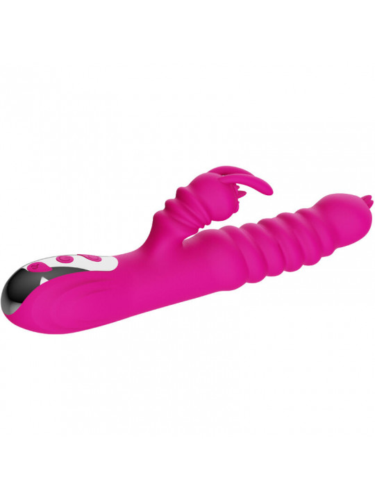 ARMONY - VIBRATORE MULTIFUNZIONE RABBIT DOUBLE TONGUE FUCSIA EFFETTO CALORE