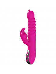 ARMONY - VIBRATORE MULTIFUNZIONE RABBIT DOUBLE TONGUE FUCSIA EFFETTO CALORE