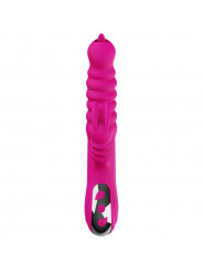 ARMONY - VIBRATORE MULTIFUNZIONE RABBIT DOUBLE TONGUE FUCSIA EFFETTO CALORE