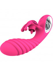 ARMONY - VIBRATORE VICKY RABBIT CON LINGUETTA TIRANTE FUCSIA