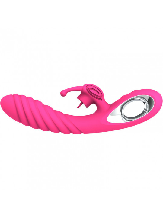 ARMONY - VIBRATORE VICKY RABBIT CON LINGUETTA TIRANTE FUCSIA