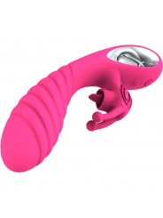 ARMONY - VIBRATORE VICKY RABBIT CON LINGUETTA TIRANTE FUCSIA