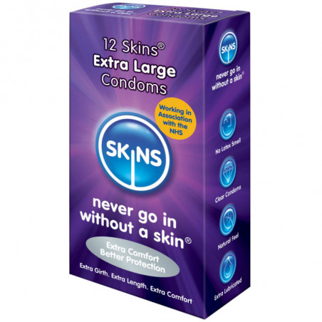 SKINS - PELLE PRESERVATIVO EXTRA LARGE 12 PACK