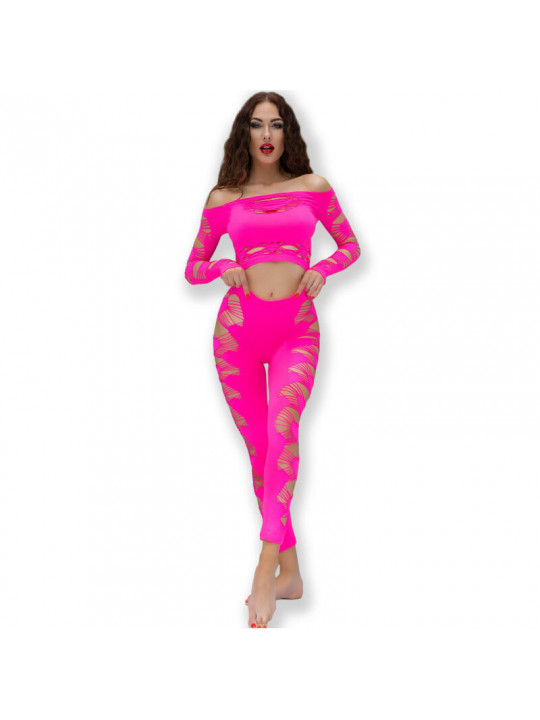 CHILIROSE - CR 4632 TOP E PANTALONE FUCSIA S/L