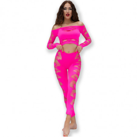 CHILIROSE - CR 4632 TOP E PANTALONE FUCSIA S/L