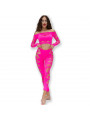 CHILIROSE - CR 4632 TOP E PANTALONE FUCSIA S/L