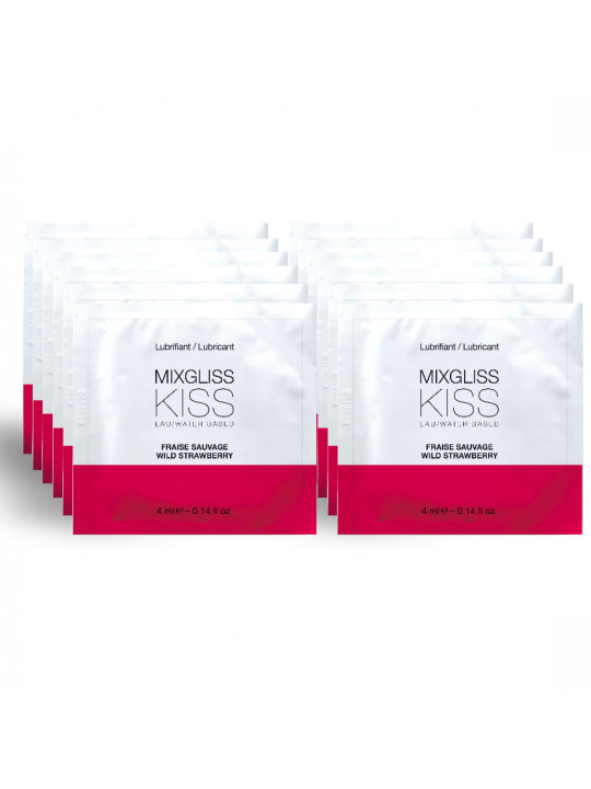 MIXGLISS - LUBRIFICANTE A BASE ACQUA GUSTO FRAGOLA 12 MONODOSE 4 ML