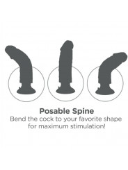 KING COCK - DILDO VIBRATORE CON TESTICOLI 23 CM NATURALE