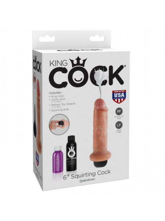 KING COCK - 15.24 CM DILDO SQUIRT