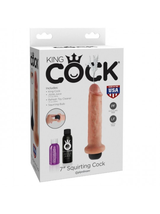 KING COCK - DILDO SQUIRTANTE DA 17.8 CM