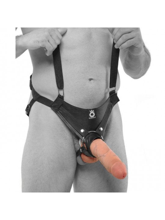 KING COCK - 25,5 CM CAVO CINTURINO CON SOSPENSIONE SISTEMA CARNE