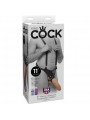 KING COCK - SISTEMA DI REGTATURA HOLLOW STRAP-ON CARNE 28 CM