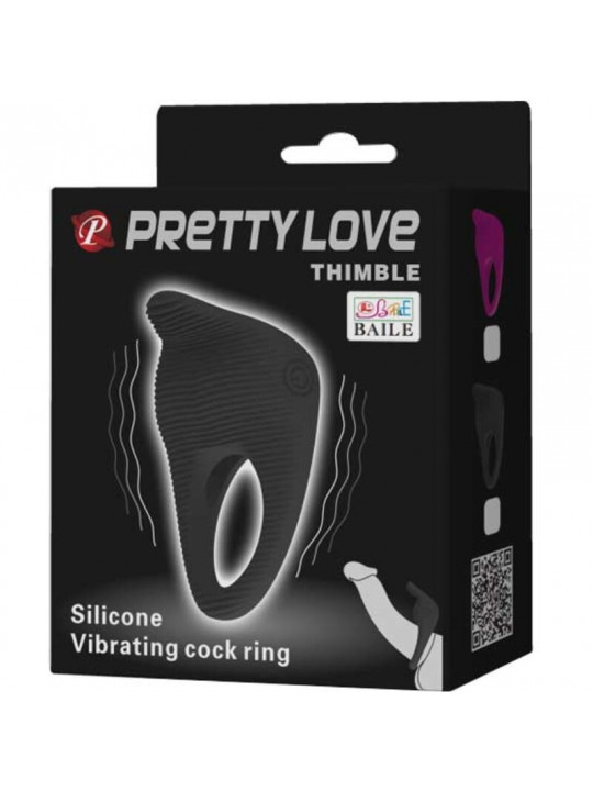 PRETTY LOVE - THIMBLE ANELLO VIBRATORE NERO