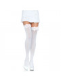 LEG AVENUE - CALZAMAGLIA IN NYLON CON FIOCCO BIANCO/ROSA