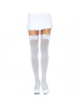 LEG AVENUE - CALZAMAGLIA IN NYLON CON FIOCCO BIANCO/BIANCO