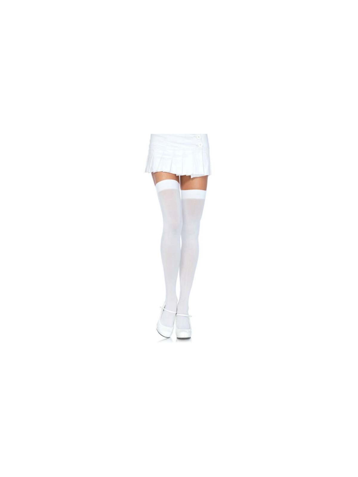 LEG AVENUE - CALZINI IN NYLON BIANCO