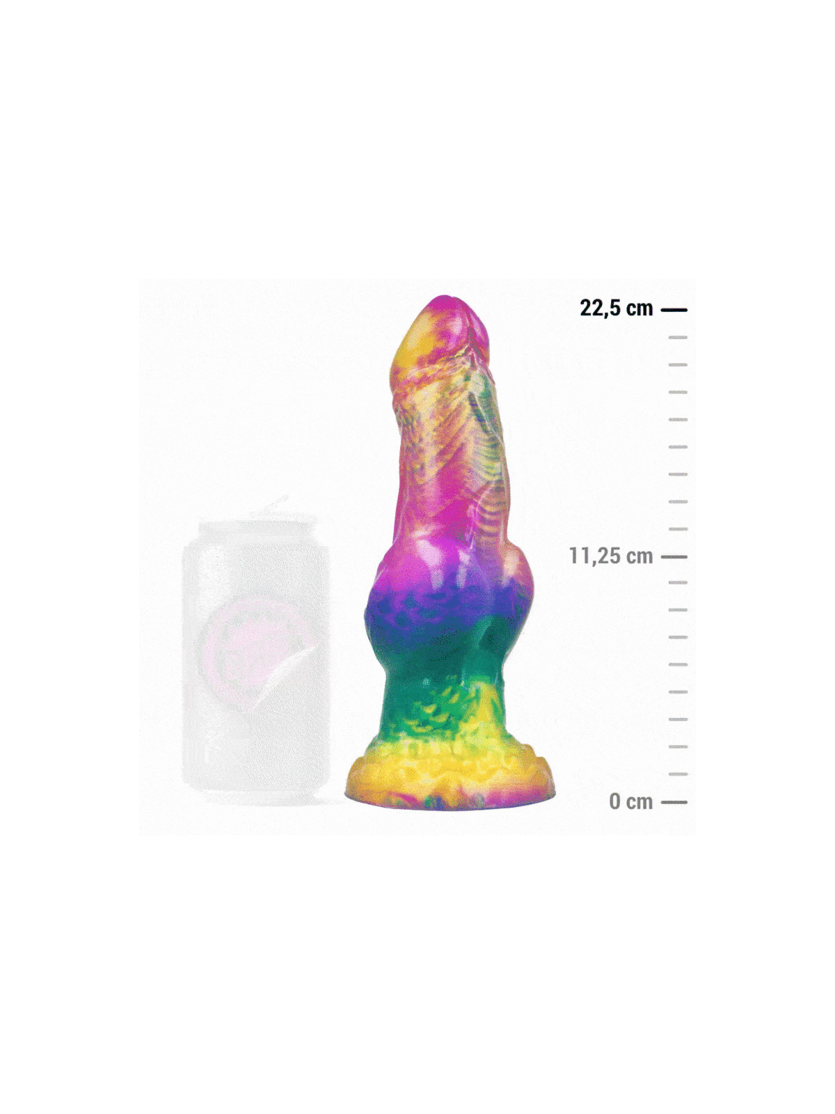 EPIC - DILDO IRIS CON TESTICOLI ARCOBALENO DI PIACERE