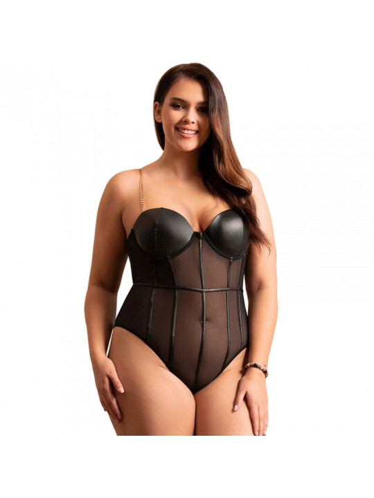 SUBBLIME - BODY CON BRETELLE A CATENA NERA L/XL