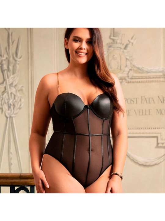 SUBBLIME - BODY CON BRETELLE A CATENA NERA L/XL