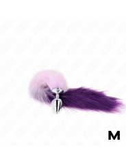 KINK - PLUG ANALE MISURA M 8 X 3,5 CM CON CODA SINTETICA 40 CM VIOLA