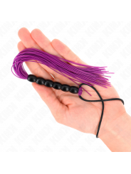 KINK - MINI FRUSTA IN SILICONE CON 6 PERLINE VIOLA 26 CM