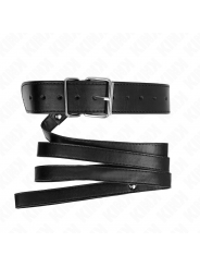 KINK - COLLANA CON CINTURA 116 CM NERO CINTURINO REGOLABILE 32-50 CM X 8 CM