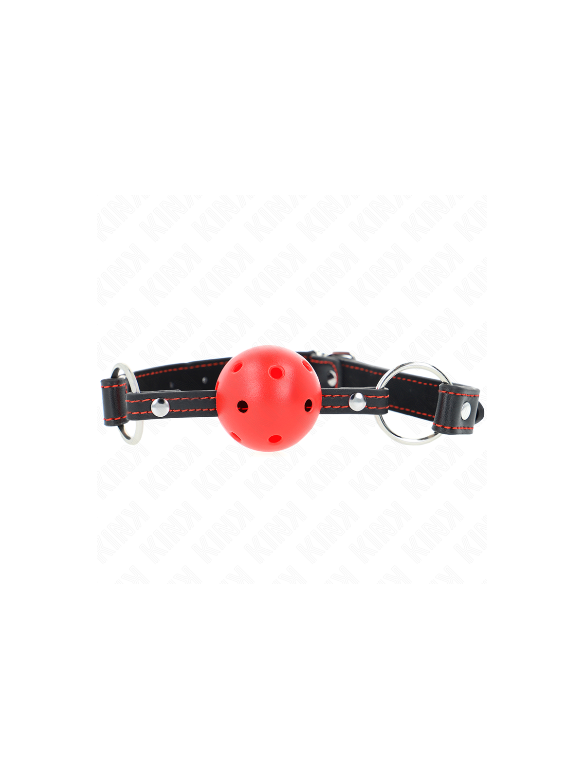 KINK - BALL GAG HOLLOW HARD ROSSO MODELLO 2 65 x 2,5 CM