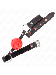 KINK - BALL GAG HOLLOW HARD ROSSO MODELLO 2 65 x 2,5 CM