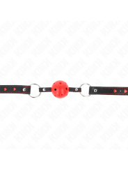 KINK - BALL GAG HOLLOW HARD ROSSO MODELLO 2 65 x 2,5 CM