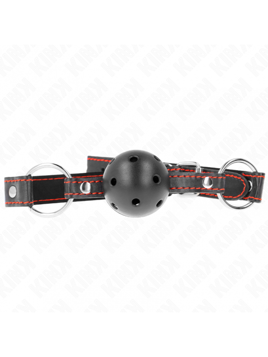 KINK - BALL GAG HOLLOW HARD NERO MODELLO 2 65 x 2,5 CM