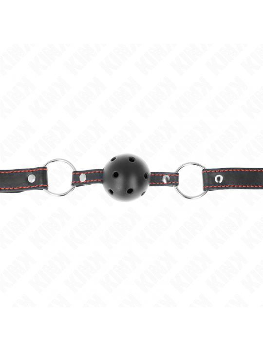 KINK - BALL GAG HOLLOW HARD NERO MODELLO 2 65 x 2,5 CM