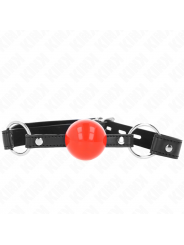 KINK - BALL 4 CM GAG CON SERRATURA SFERA ROSSA CINTURINO NERO 60 x 2 CM