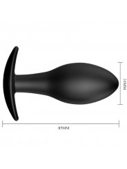 PRETTY LOVE - PLUG ANALE ANCORANTE IN SILICONE 8.5 CM NERO