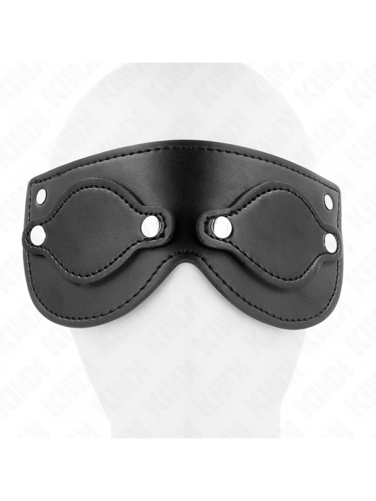 KINK - MASCHERA IN SIMILPELLE CON COPRI OCCHI RIMOVIBILI 22 x 9 CM