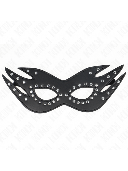 KINK - MASCHERA IN SIMILPELLE CON RIVETTI MODELLO 3 26 x 9,5 CM