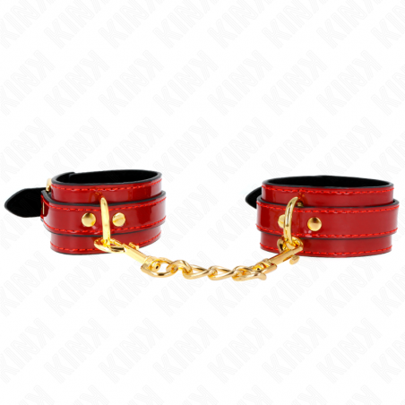 KINK - POLSINI JOANNA ANGEL ROSSO REGOLABILE CON CATENA ORO 16.5-26 CM X 4 CM