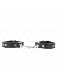 KINK - MINI BRACCIALETTI NERI CON BORCHIE REGOLABILI 16-22 CM X 2 CM