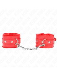 KINK - POGGIPOLSI PREMIUM IMBOTTITI IN PELLICCIA ROSSI CON CINTURA ROSSA REGOLABILE 17-29 CM X 6 CM