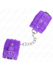 KINK - POGGIPOLSI PREMIUM IMBOTTITI IN PELLICCIA VIOLA CON CINTURA VIOLA REGOLABILE 17-29 CM X 6 CM