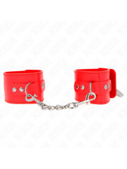 KINK - RESISTENZA DA POLSO CON CHIUSURA A LUCCHETTO ROSSO REGOLABILE 16-23 CM X 5,5 CM