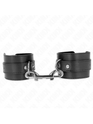 KINK - TENUTA DA POLSO-FILA DI RIVETTI SINGOLA E FIBBIA GRANDE NERA REGOLABILE 17-28 CM X 5 CM