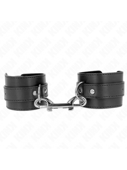 KINK - TENUTA DA POLSO-FILA DI RIVETTI SINGOLA E FIBBIA GRANDE NERA REGOLABILE 17-28 CM X 5 CM