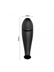 PRETTY LOVE - PLUG ANALE IN SILICONE FORMA DEL PENE E 12 MODALIT DI VIBRAZIONE NERO