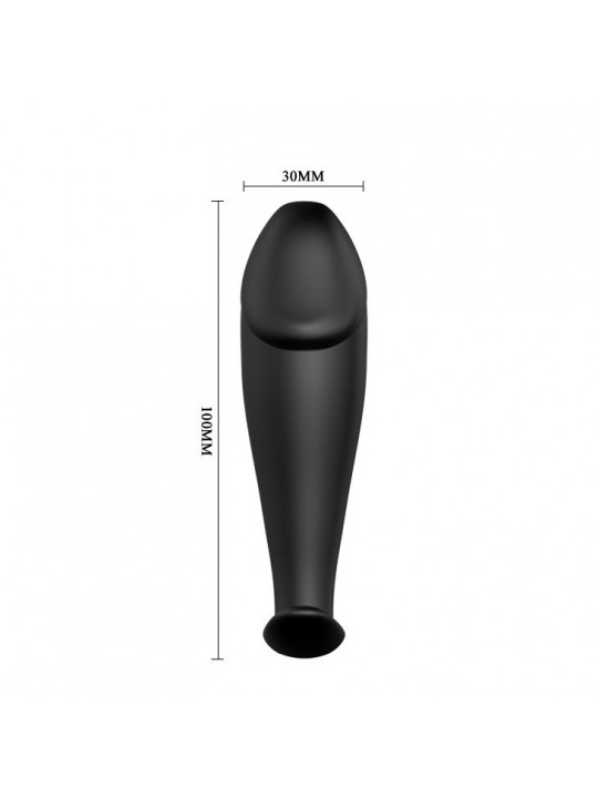 PRETTY LOVE - PLUG ANALE IN SILICONE FORMA DEL PENE E 12 MODALIT DI VIBRAZIONE NERO