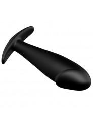 PRETTY LOVE - PLUG ANALE IN SILICONE FORMA DEL PENE E 12 MODALIT DI VIBRAZIONE NERO