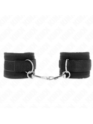 KINK - TENUTA DA POLSO IN NYLON HOOK&LOOP NERA MODELLO 2 REGOLABILE 18-35 CM X 6 CM