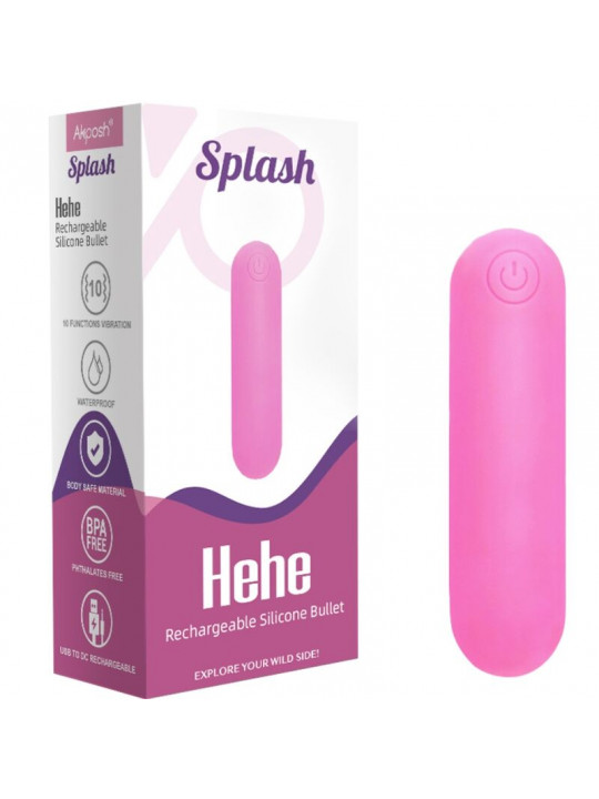 ARMONY - SPLASH HEHE VIBRATORE SPLASH BULLET IN SILICONE 10 VIBRAZIONI 65 X 15 CM ROSA