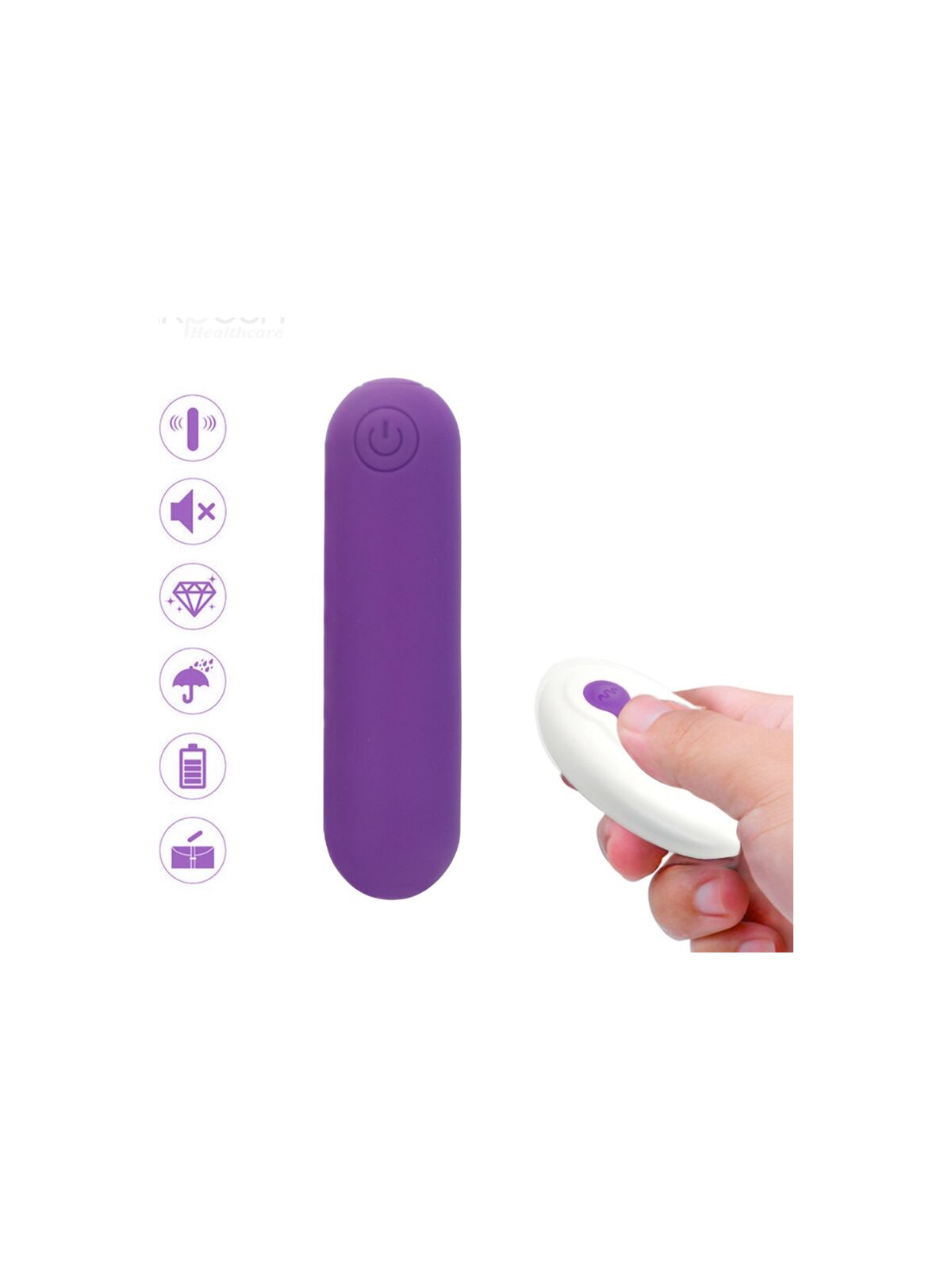 ARMONY - SPLASH JOLINE VIBRATORE BULLET IN SILICONE TELECOMANDO 10 VIBRAZIONI 65 X 15 CM VIOLA