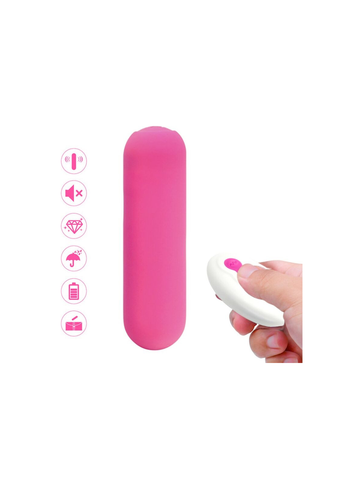 ARMONY - SPLASH JOIE VIBRATORE BULLET TELECOMANDO IN SILICONE 10 VIBRAZIONI 75 X 19 CM ROSA